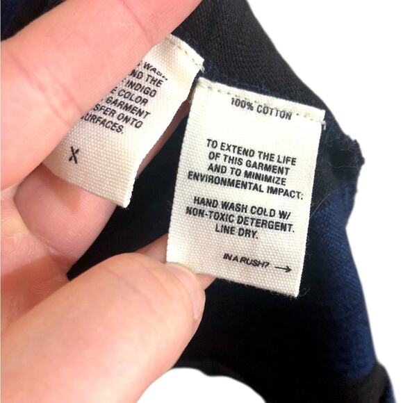 Alex Mill Standard Long-Sleeve T-shirt Knit 100% Cotton Striped Size Large - Picture 4 of 5